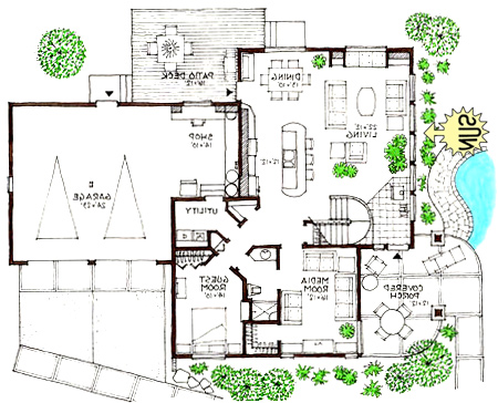 planta-baixa-casa-moderna-2014-12 Plantas de Casas Modernas Grátis 2013 e 2014