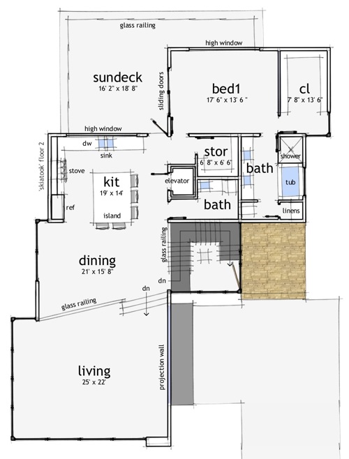 planta-baixa-casa-moderna-2014-17 Plantas de Casas Modernas Grátis 2013 e 2014