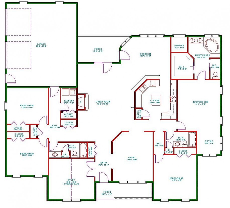 Planta Baixa de Casas Modernas