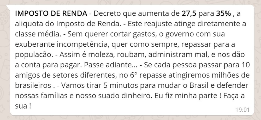 imposto de renda 35%